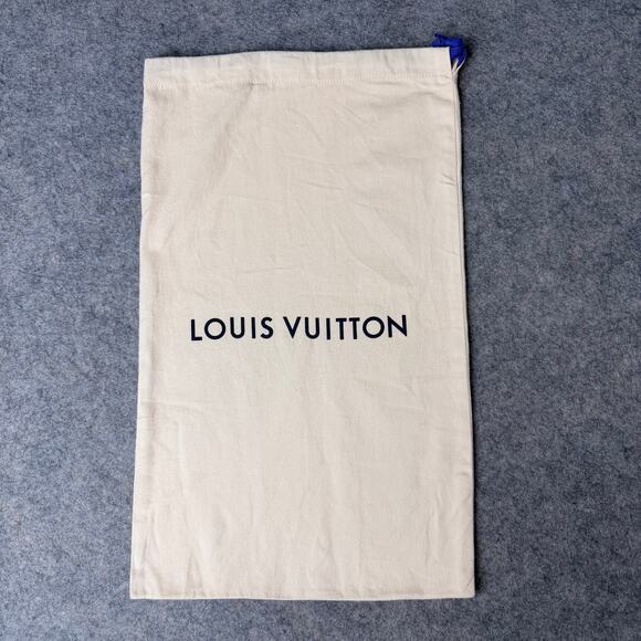 Authentic Louis Vuitton LV Logo Dust Bag Beige Drawstring Storage 19"x11.5" - Picture 1 of 6